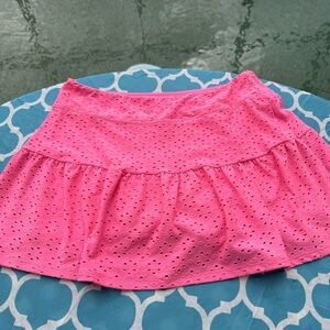 Lilly Pulitzer Gardenia Skort in the color Havana Pink Match Point Eyelet.
